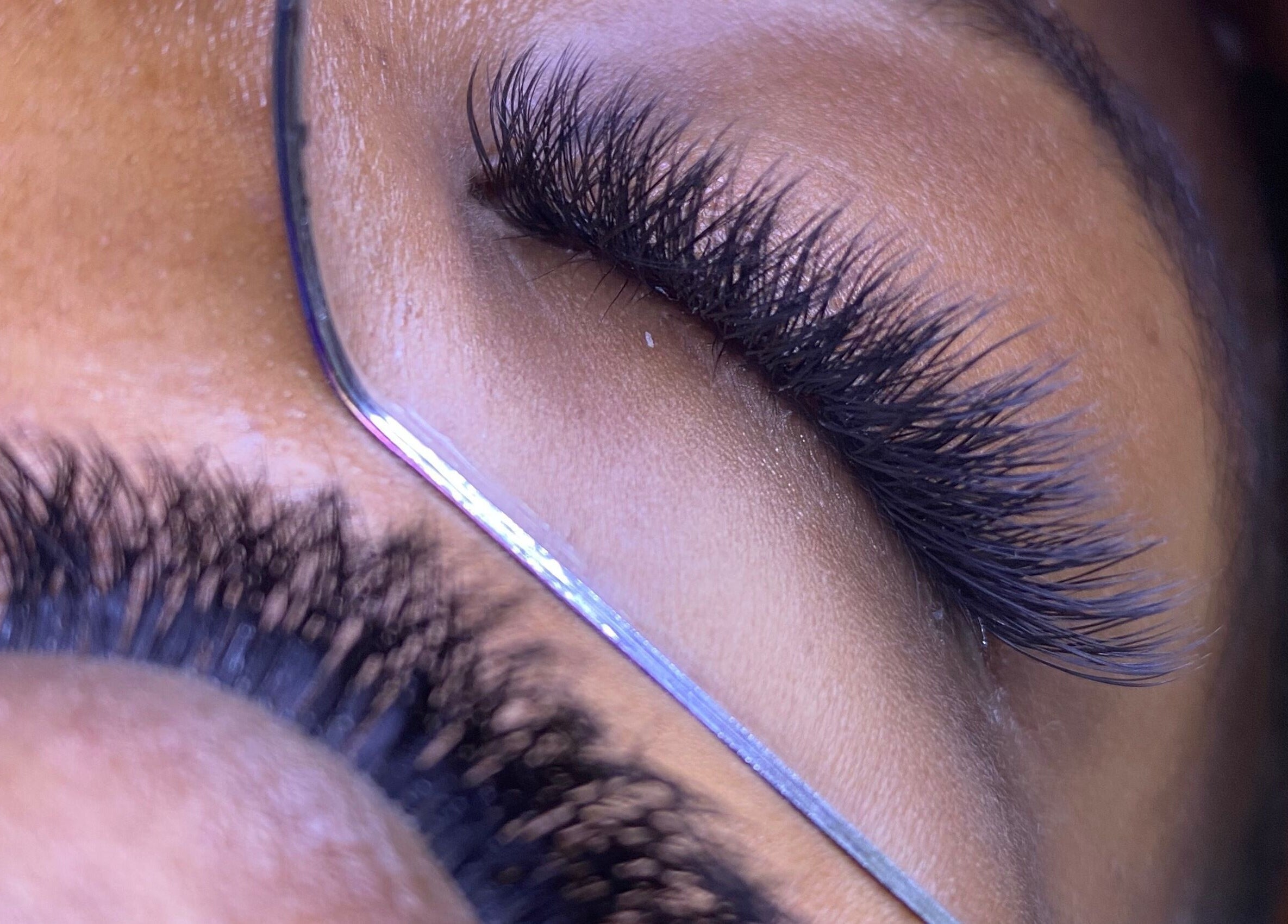 Close-up of expertly applied lashes at Flawless Lash Studio, Windhoek, Khomas Region, NA.