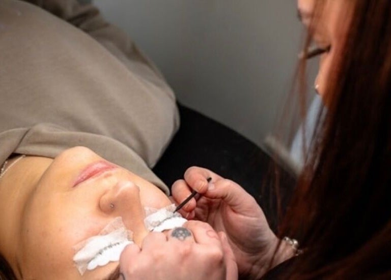Expert lash application at Klash Beauty, Clay Cross, England, GB for full, beautiful lashes.