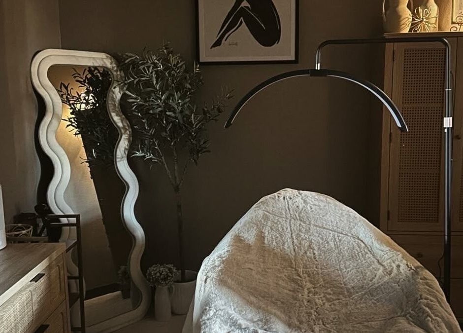 Tranquil treatment room at Honey Tone Beauty Studio, Portmore, St. Catherine Parish, JM, featuring elegant decor.