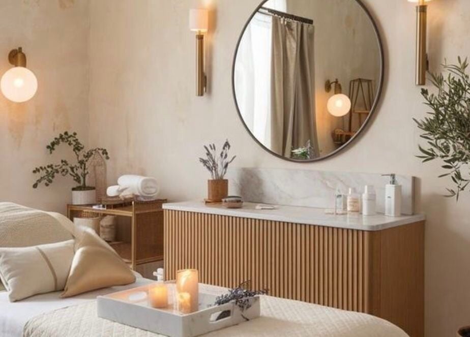 Elegant spa room at Honey Tone Beauty Studio, Portmore, St. Catherine Parish, JM featuring cozy decor.