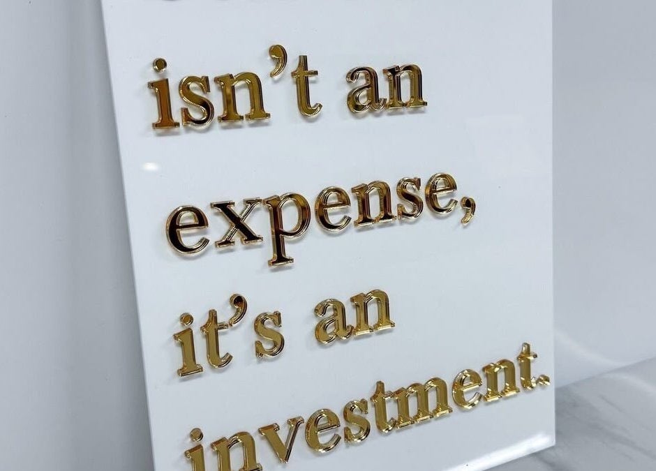 Inspirational gold-lettered quote at Honey Tone Beauty Studio, Portmore, St. Catherine Parish, JM.