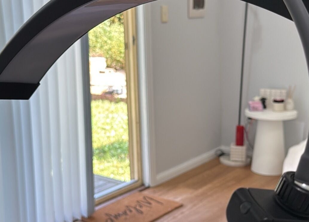 LED lamp in The Beauty Studio, Wilberforce, New South Wales, AU, adds a serene touch to the treatment room.