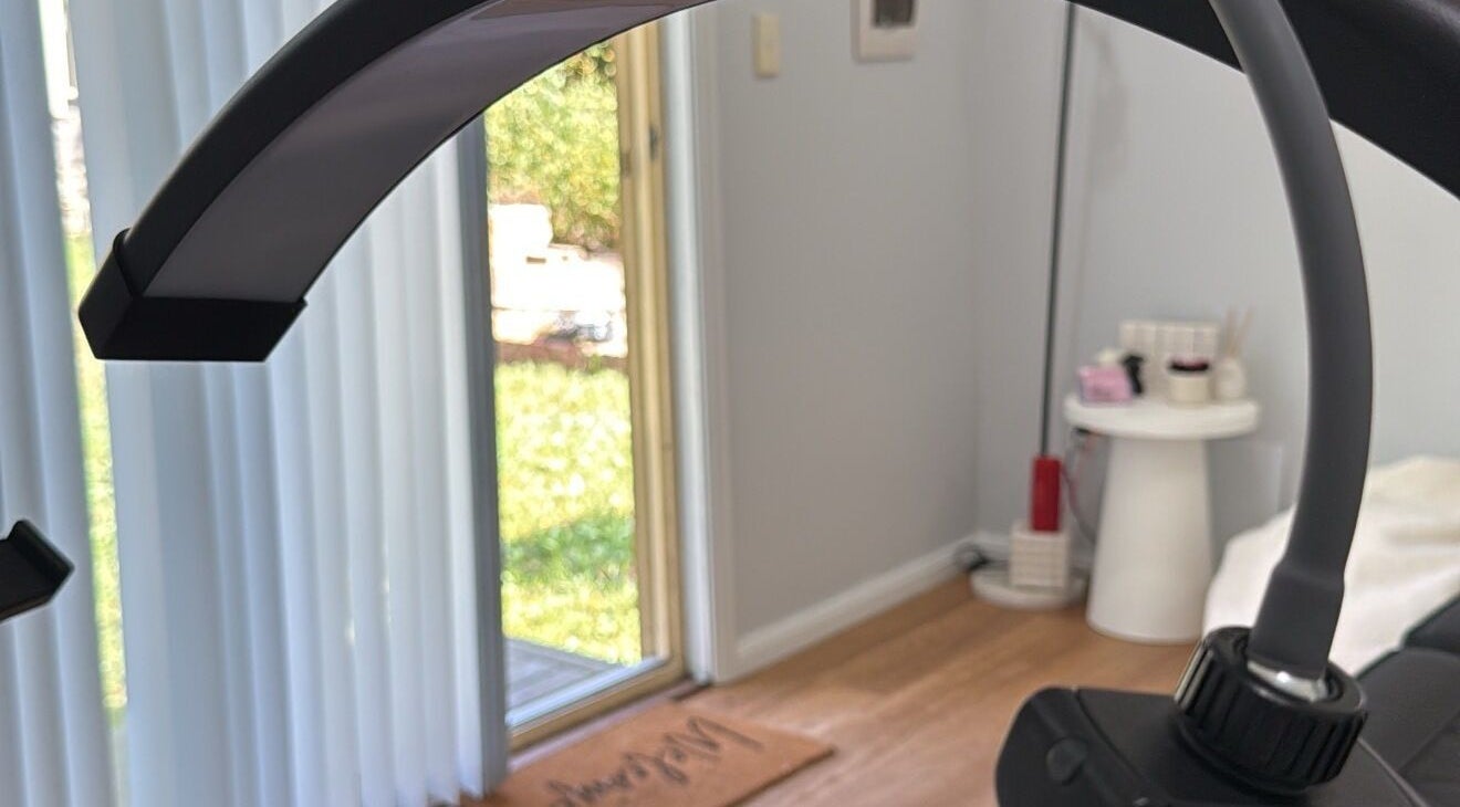 LED lamp in The Beauty Studio, Wilberforce, New South Wales, AU, adds a serene touch to the treatment room.