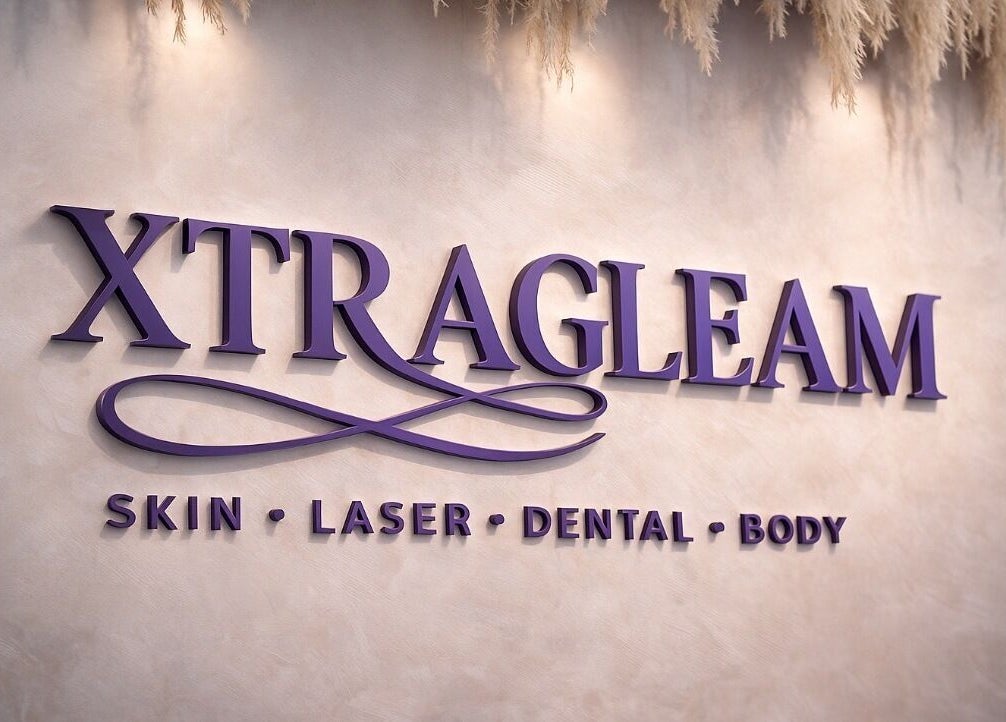 Modern sign of XTRAGLEAM AESTHETIC CLINIC (LAGOS) in Agege, Lagos, NG offering skin, laser, dental, body services.