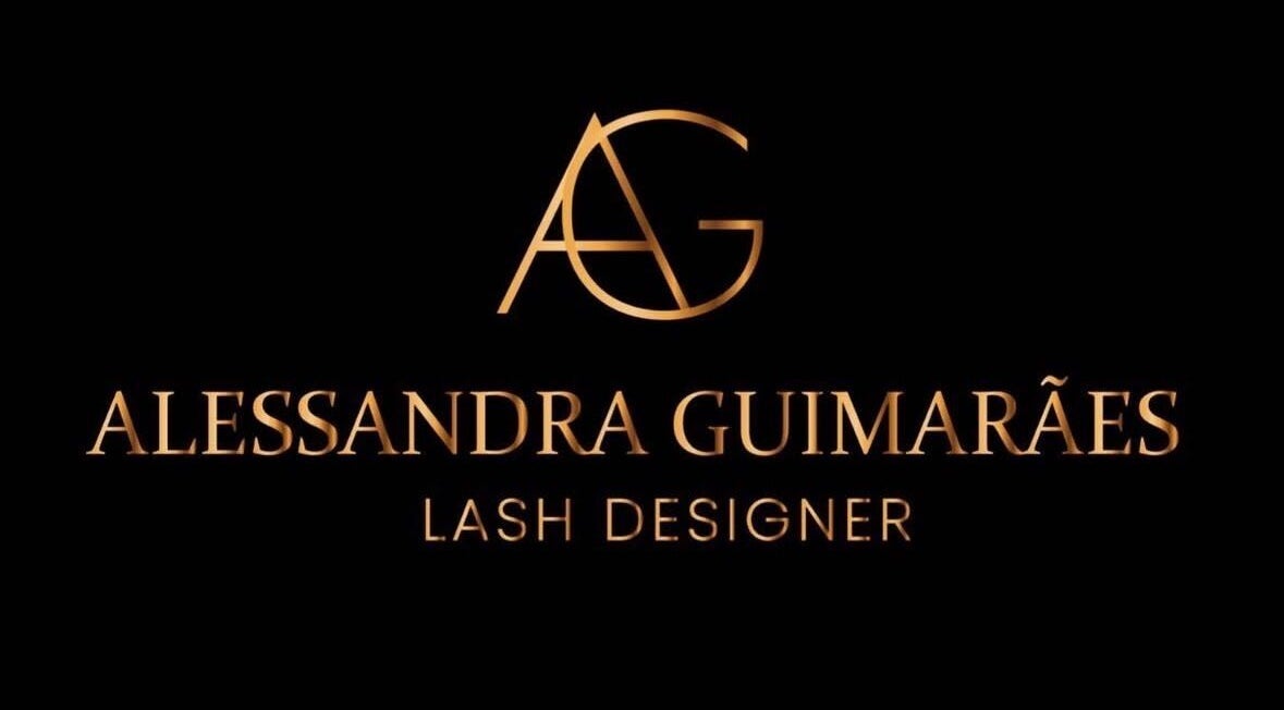 Lash AG Alessandra Guimaraes logo in gold with black background, Torres Novas, Santarém, PT.