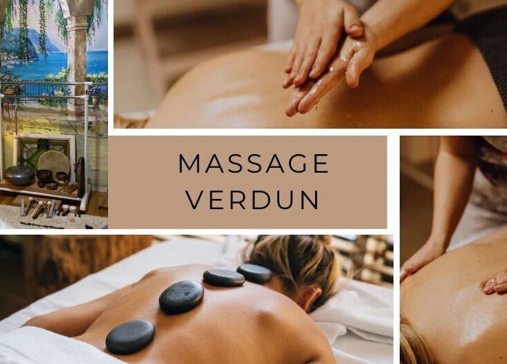 Relaxing massage session at Massage Verdun Line Boisvert in Montréal, Québec, CA featuring hot stones.