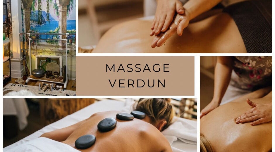 Relaxing massage session at Massage Verdun Line Boisvert in Montréal, Québec, CA featuring hot stones.