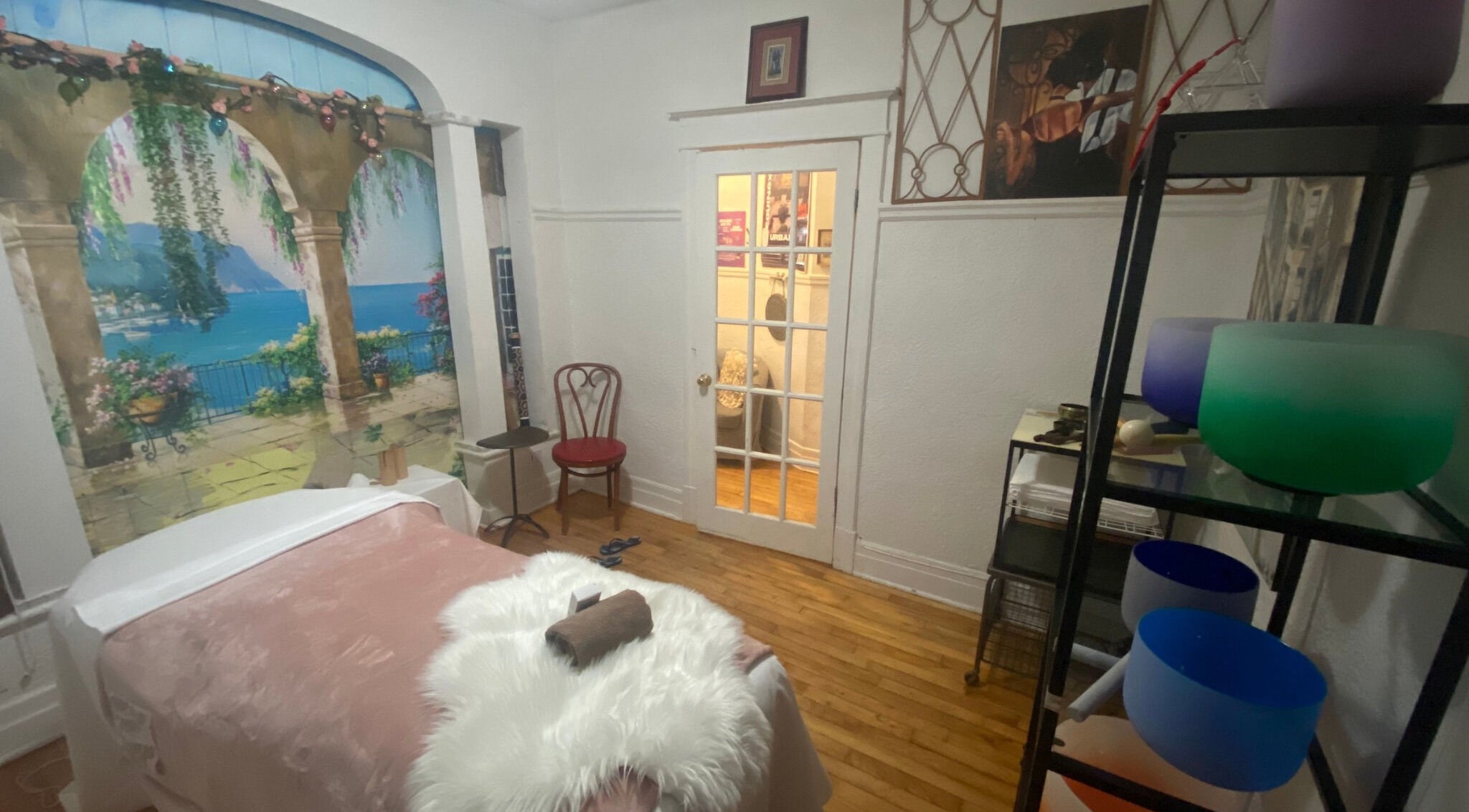 Salle de massage apaisante à Massage Verdun Line Boisvert, Montréal, Québec, CA.