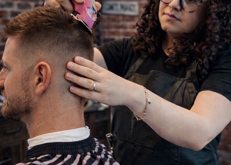 Professional haircut at Sanctuary Barber Co, Beaverton, Oregon, US. Stylish grooming for men.