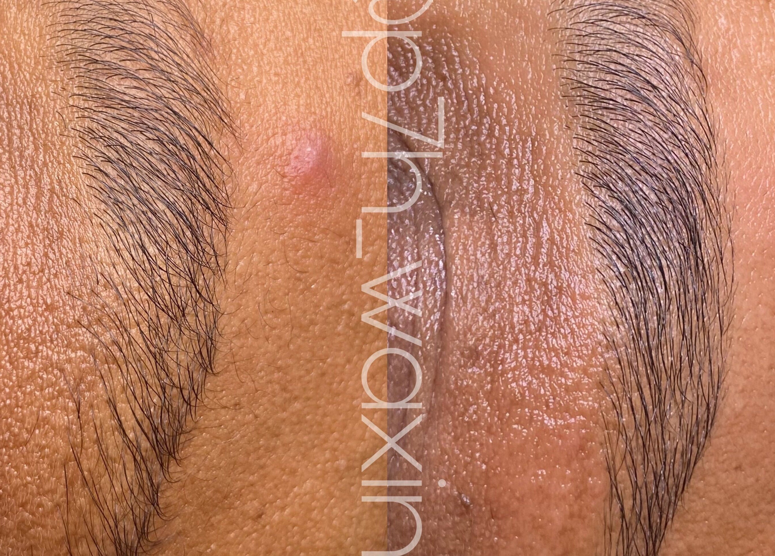 Close-up of expertly shaped eyebrows at P7H by Poca7hontas, Paramaribo, Paramaribo, SR.