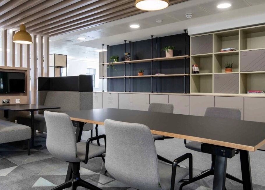 Sophisticated, open-workspace at Iron Rice Bowl Coaching, Hong Kong, HK with sleek furniture and ambient lighting.