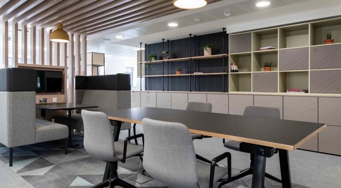 Sophisticated, open-workspace at Iron Rice Bowl Coaching, Hong Kong, HK with sleek furniture and ambient lighting.