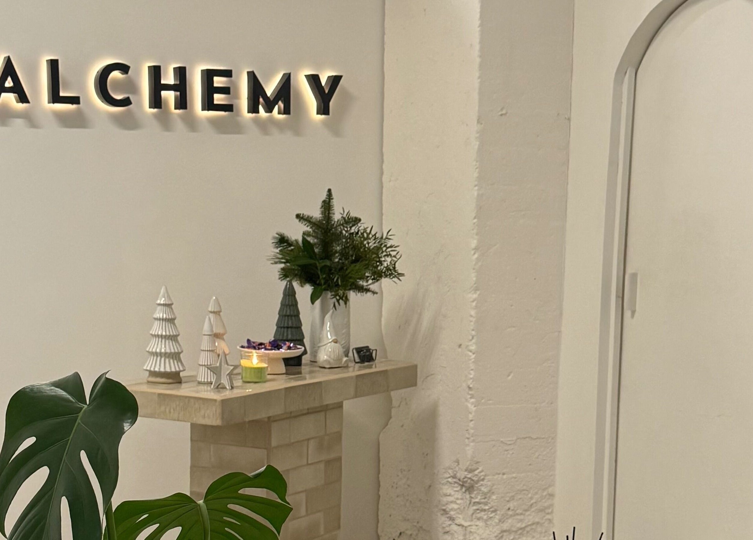 Decorated corner at Bymiaf, Salford, England, GB with plants and stylish decor.