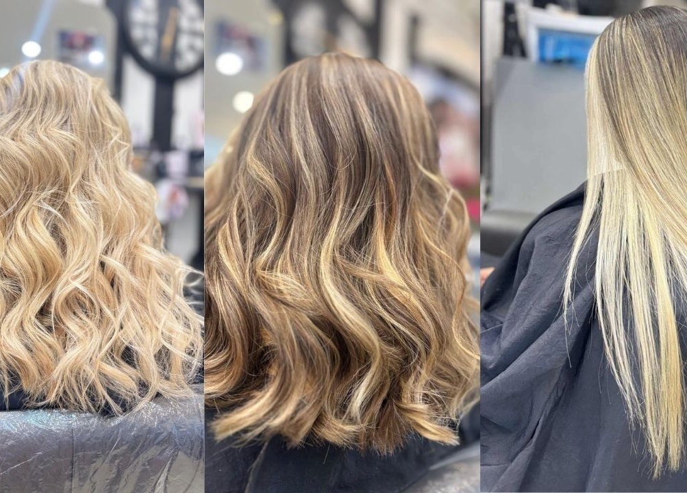 Elegant hairstyles at Hair by Jurgita, Killarney, County Kerry, IE, showcasing curls, waves, and straight styles.