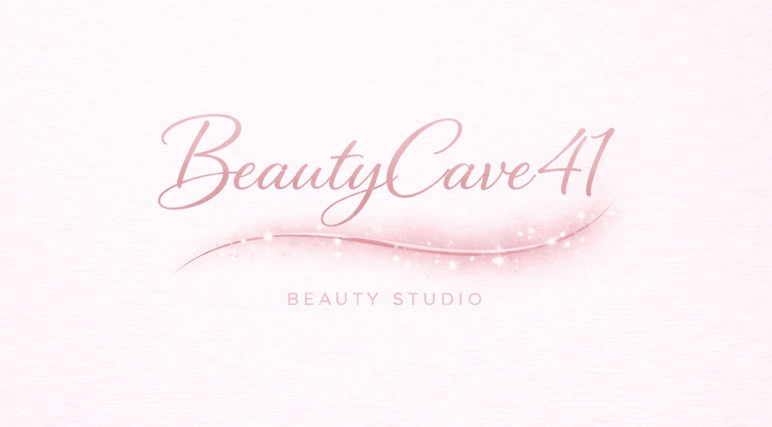 Elegant Beautycave41 logo on a soft pink background, Halesowen, England, GB.