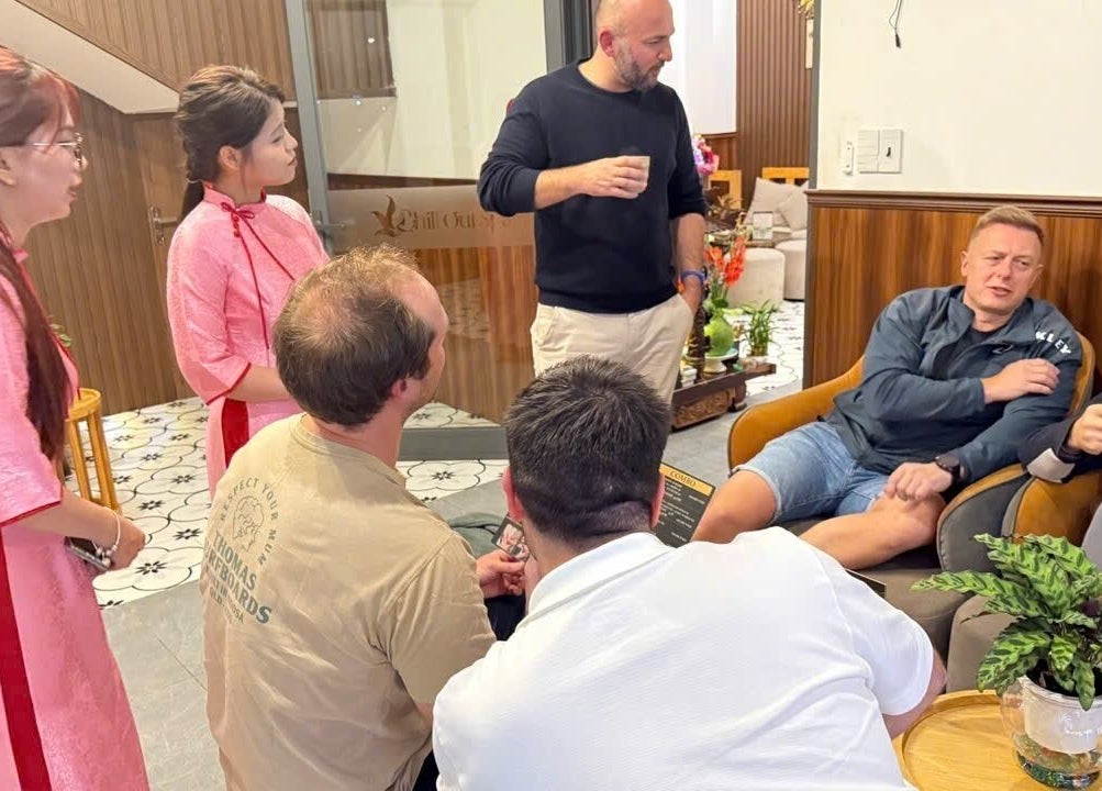 Group enjoying a relaxing moment at Chill Out Spa & Massage - 60 Do Ba, Ngu Hanh Son, Da Nang, Viet Nam, Đà Nẵng, Đà Nẵng, VN.