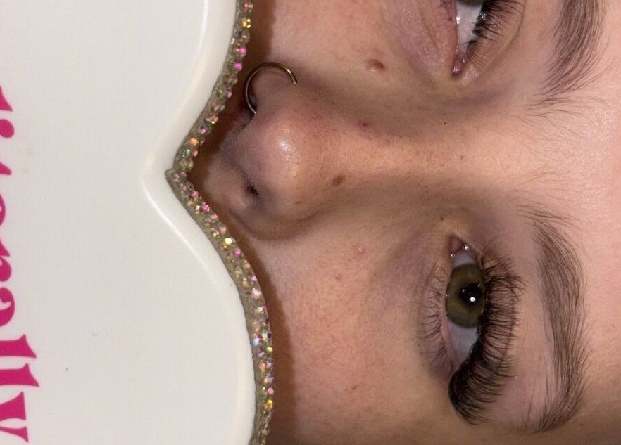 Close-up of expertly done eyelashes at Courtney Rose Beauty in Rosebery, Northern Territory, AU.