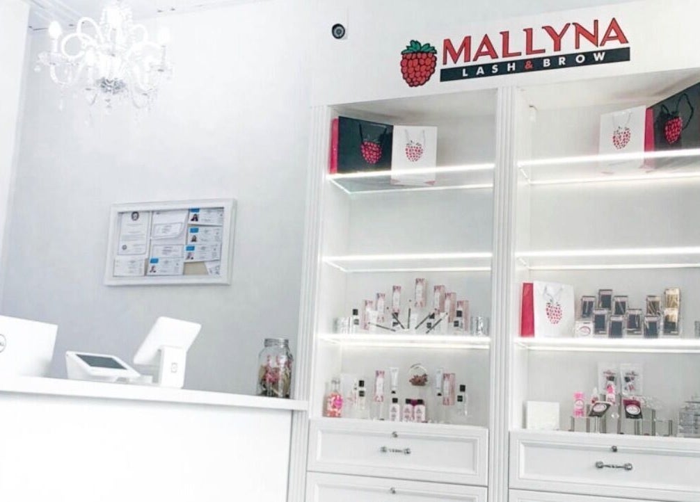 Elegant LashesByYuna reception area with beauty products in Henderson, Nevada, US.