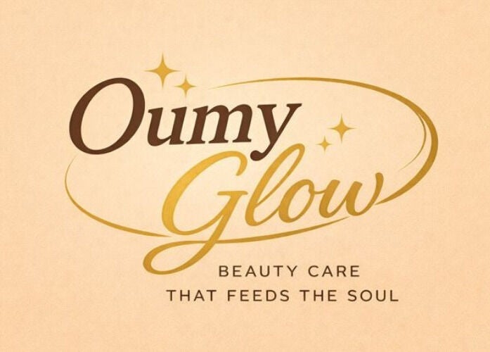 Oumy Glow logo with golden accents, embodying beauty and wellness in Pennsylvania, Pennsylvania, US.