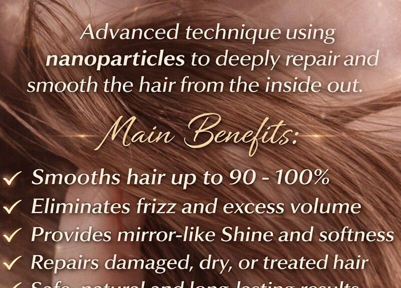 Text highlights hair treatment benefits at VIP Beauty Studio, Sherwood Park, Alberta, CA.