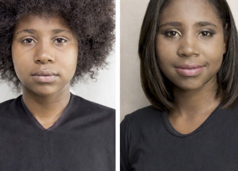 Hair transformation at VIP Beauty Studio, Sherwood Park, Alberta, CA. Before and after hair styling results.