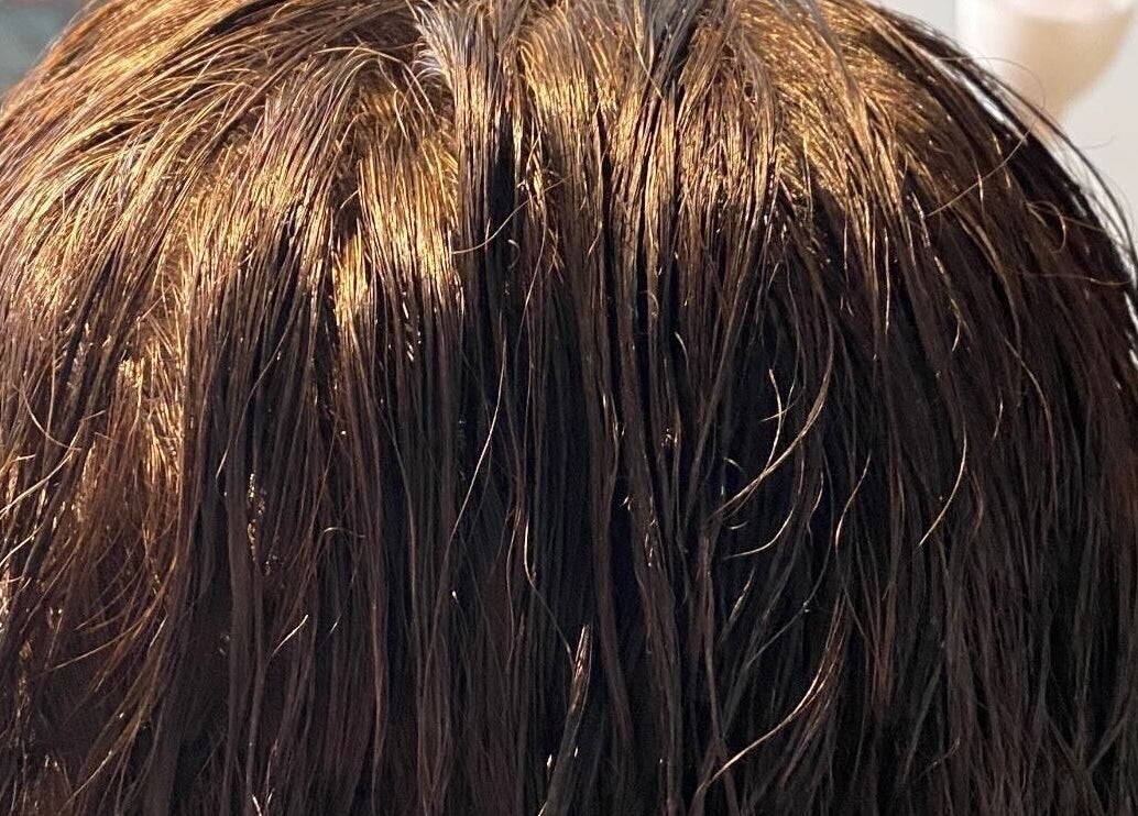 Close-up of wet hair at VIP Beauty Studio, Sherwood Park, Alberta, CA