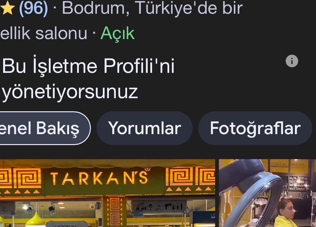 Interior of TARKAN’S LONDON PROFESSIONAL HAIRDRESSER in Muğla, Muğla, TR showcasing modern salon design.