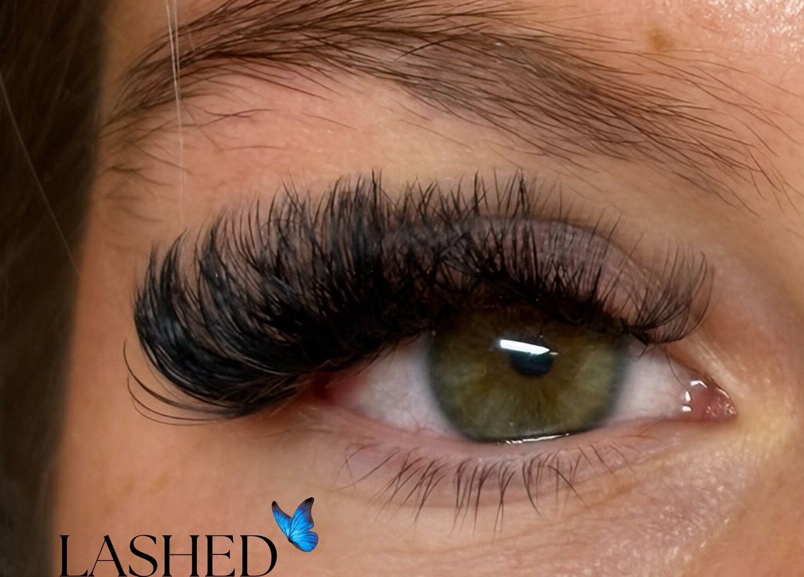 Close-up of a perfectly lashed eye at 🦋 LASHED BY EVIE 🦋, Birkenhead, England, GB.