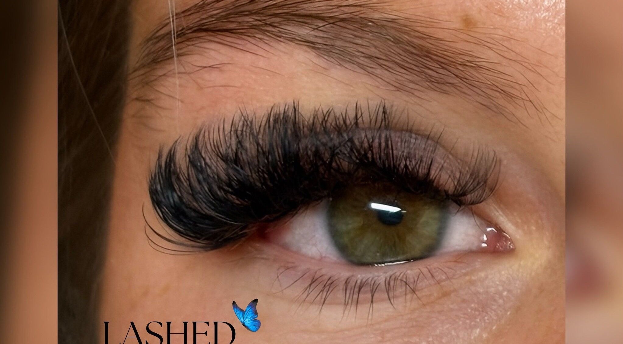 Close-up of a perfectly lashed eye at 🦋 LASHED BY EVIE 🦋, Birkenhead, England, GB.