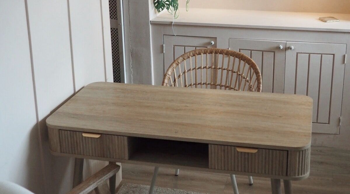 Clean, stylish manicure workspace at Manicure by Elizabeth in Hyde, England, GB.