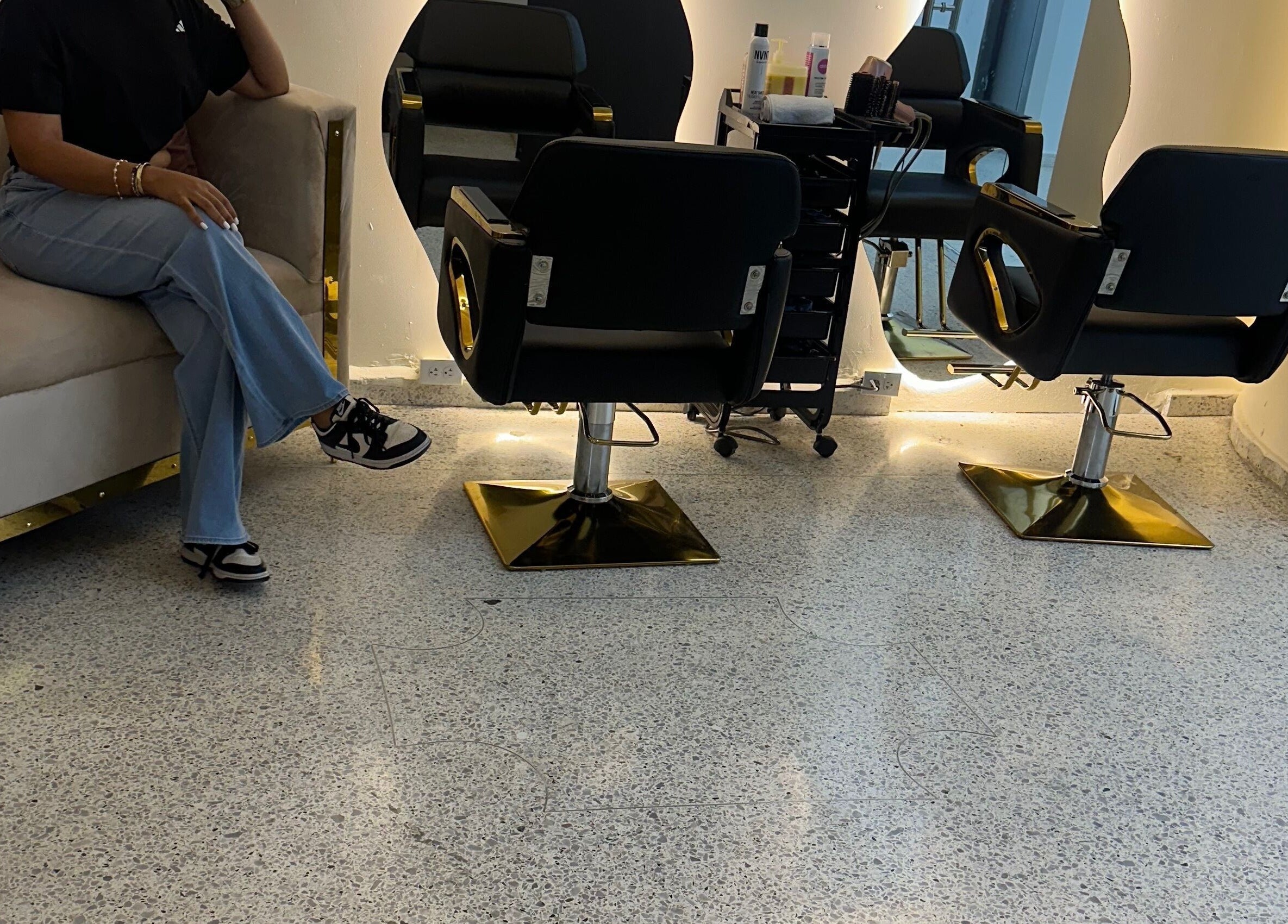 LP Hair Salon interior with stylish chairs in Santiago De Los Caballeros, Santiago, DO.