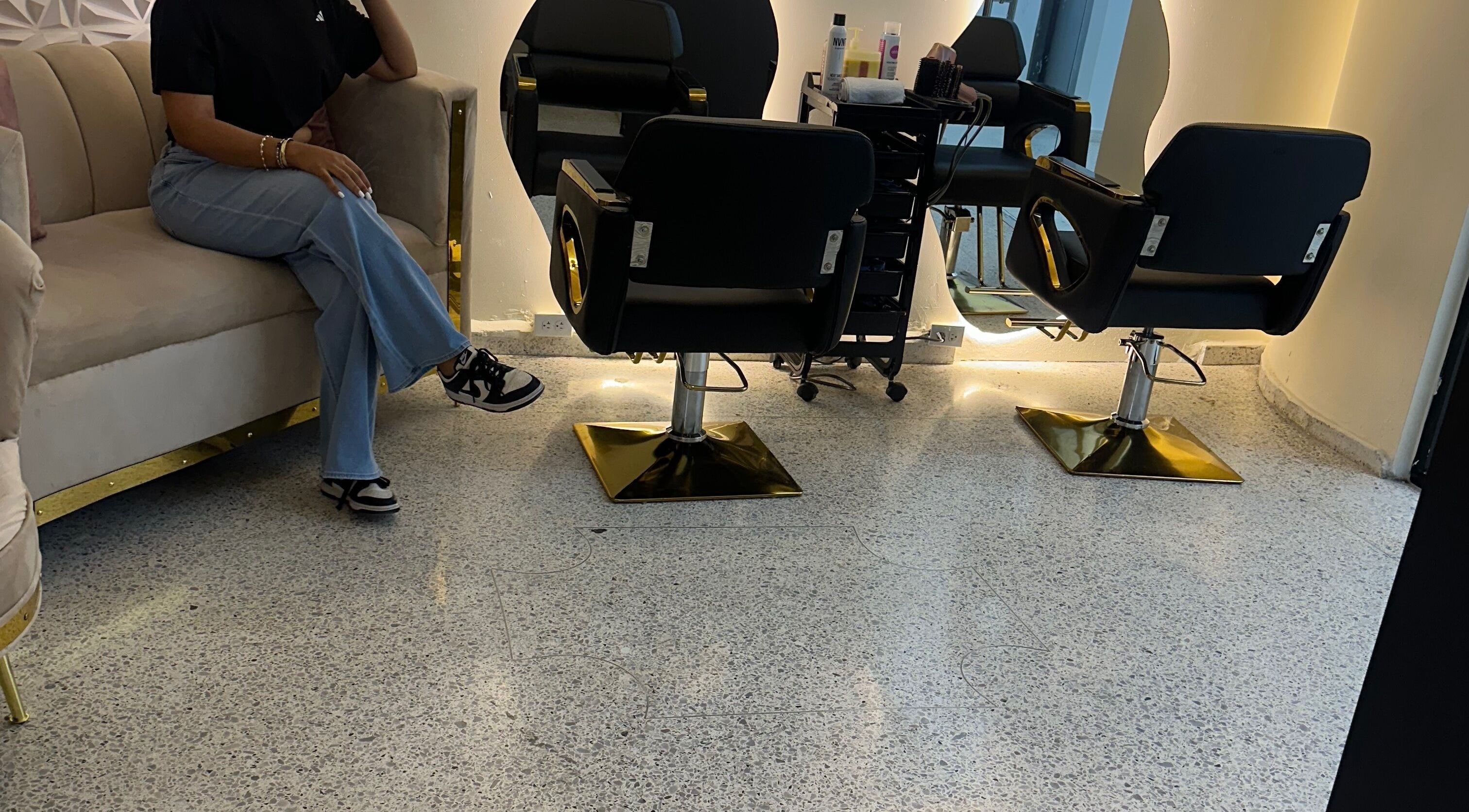 LP Hair Salon interior with stylish chairs in Santiago De Los Caballeros, Santiago, DO.