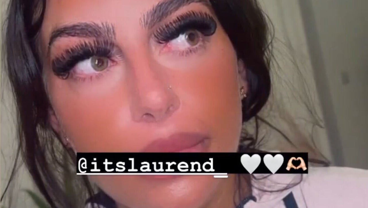 Close-up of stylish lashes enhanced at Glam vibes newry, Camlough, Northern Ireland, GB.