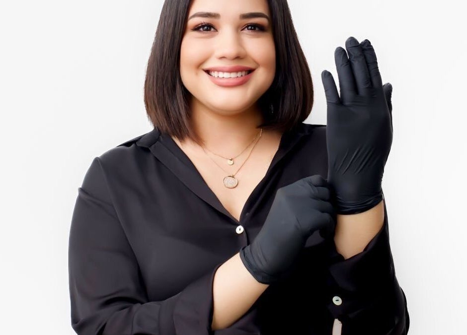 Professional lash artist preparing for service at LASH VIBES, Calgary, Alberta, CA.