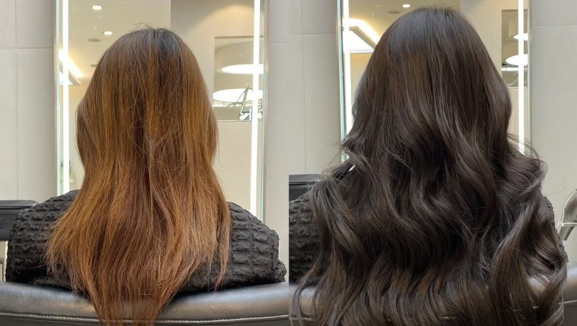 Adelaide Hair Extensions在南澳大利亚阿德莱德前后秀发变化效果。