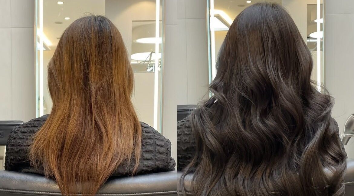 Adelaide Hair Extensions在南澳大利亚阿德莱德前后秀发变化效果。