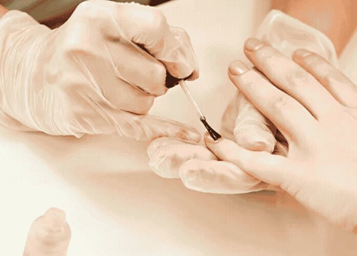 Manicure application at Ana Pilotto Beauty in Southport, Queensland, AU.