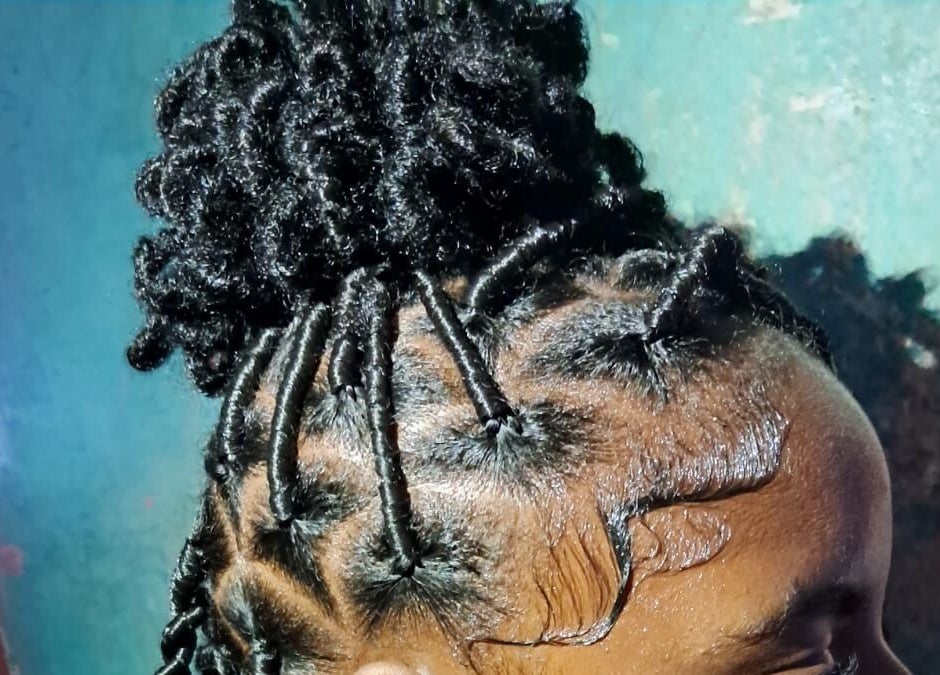 Intricate braided hairstyle at The Naï Effect, Saint Thomas, Saint Thomas, BB.