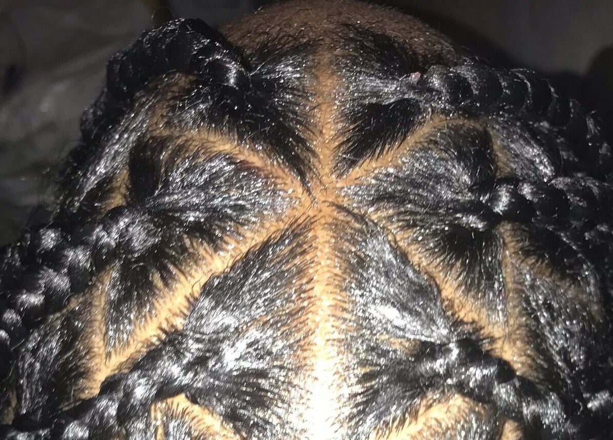 Close-up of intricate braids at The Naï Effect, Saint Thomas, Saint Thomas, BB showcasing expert hair design.