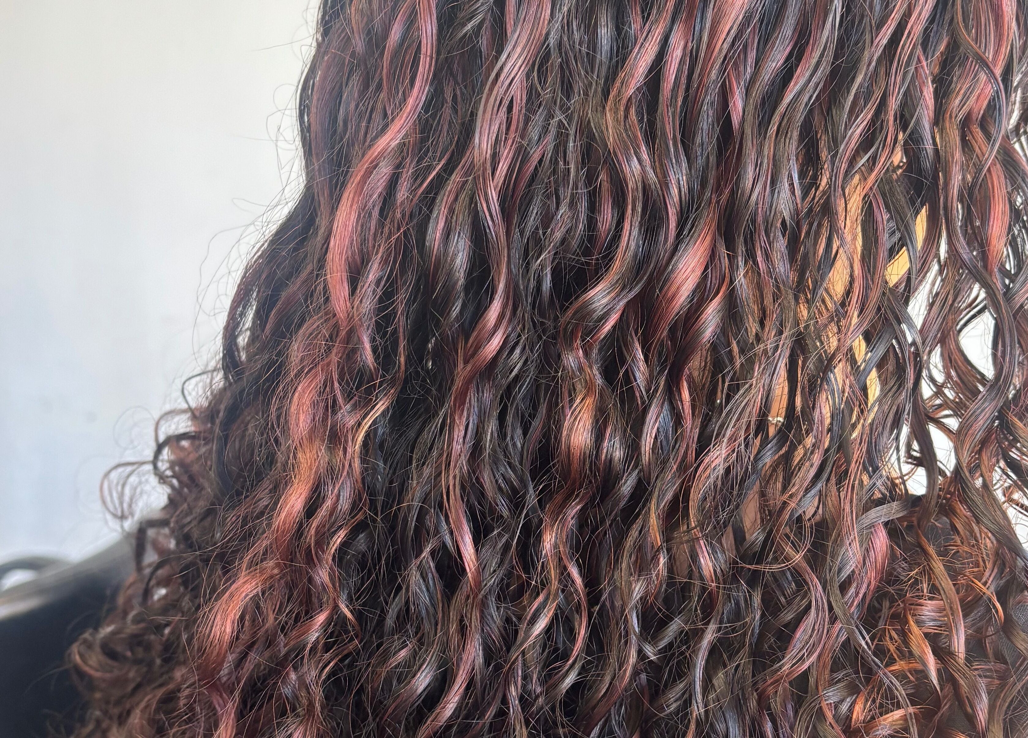 Close-up of styled wavy hair at Hair Love by Taryn, Lakeland, Florida, US.