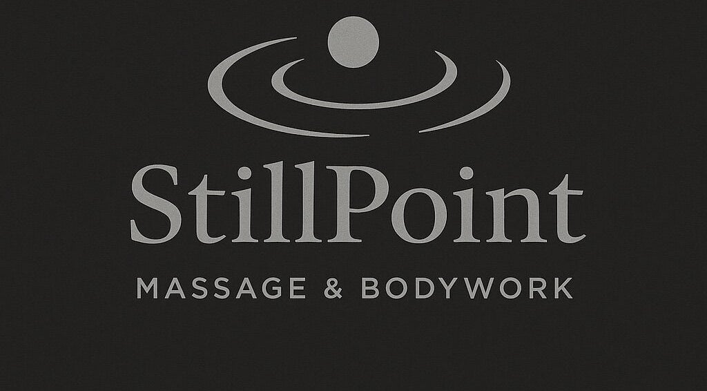 StillPoint Massage & Bodywork logo on dark background in Leesburg, Virginia, US.