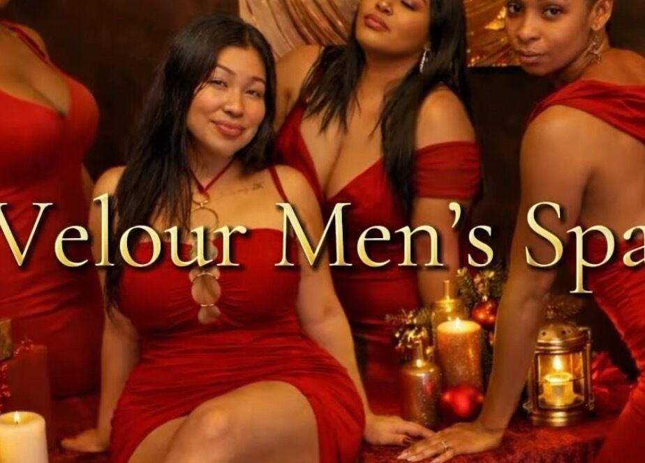 Velour South spa in Atlanta, Georgia, US, showcasing elegant ambiance with candlelight and decor.