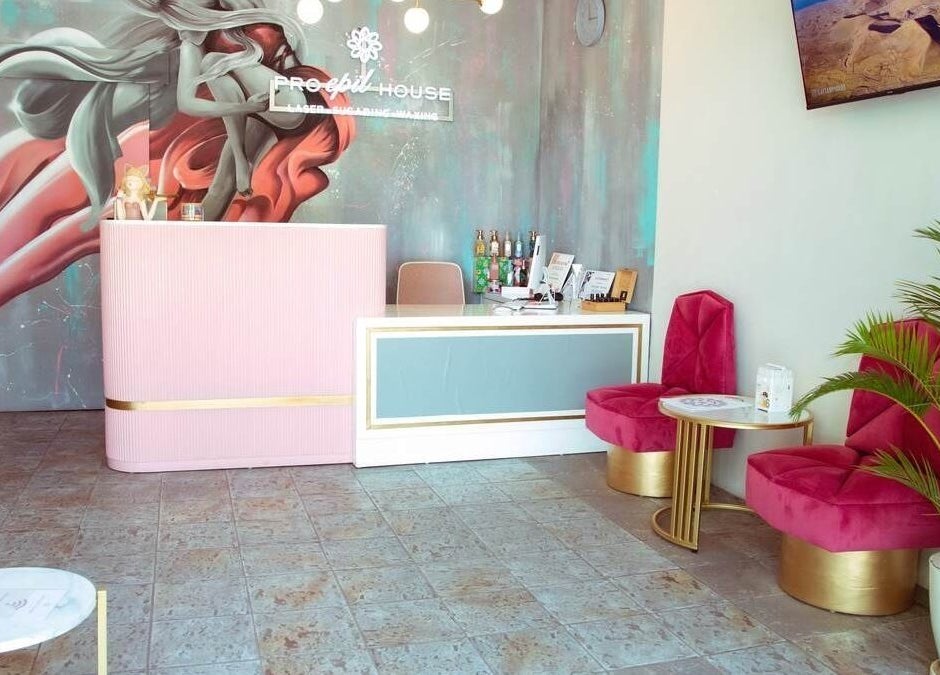 Elegant reception at Pro Epil House Kerobokan, Bali, ID showcasing sleek modern design.