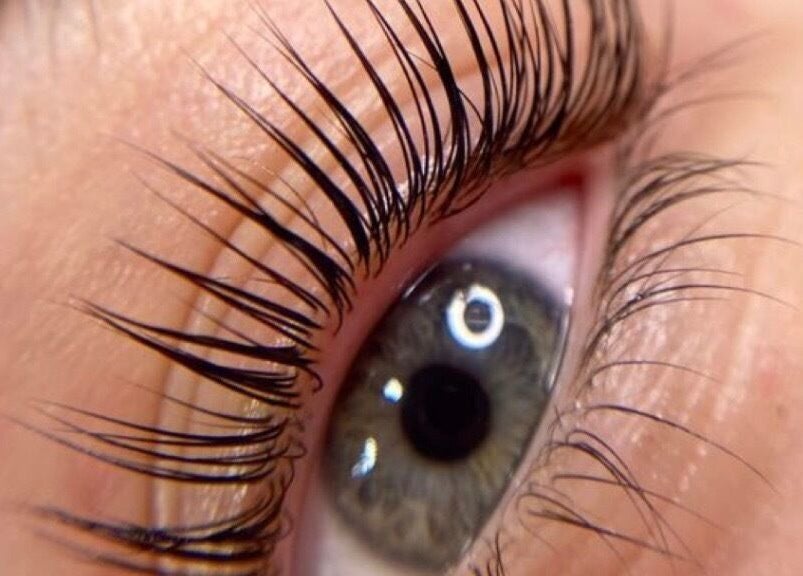 Close-up of elegant eyelash extension from Maia Emily Beauty in Derby, England, GB.