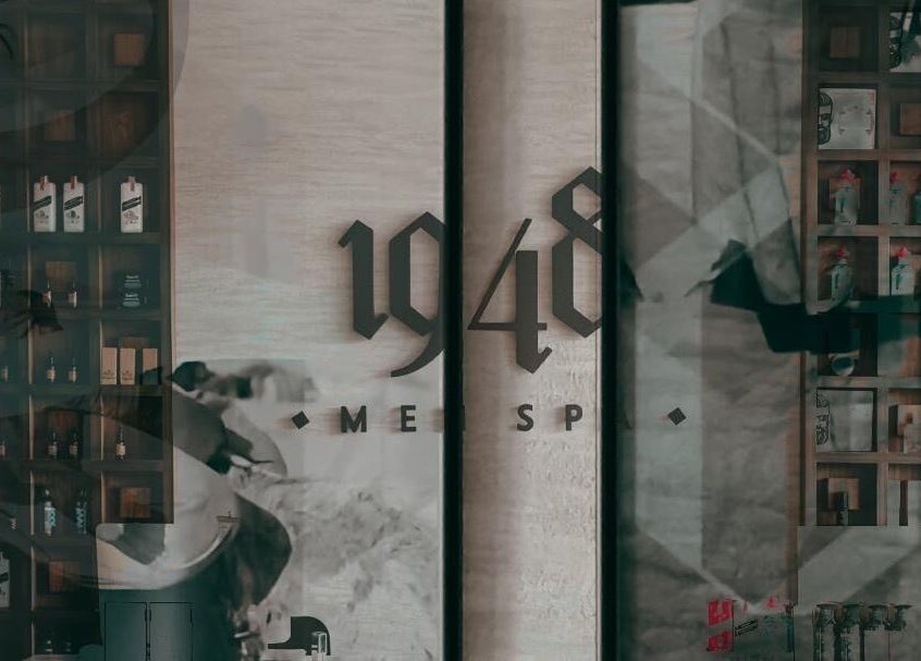 Interior of 1948, a luxury spa venue in Muscat, Muscat Governorate, OM featuring elegant decor and products.