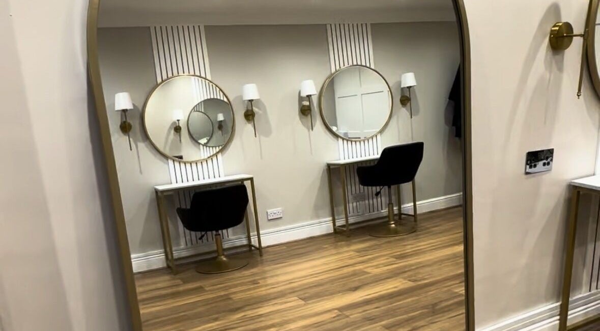Stylish salon mirrors at Grace Hunter Hair and Makeup in Stockton-on-tees, England, GB.