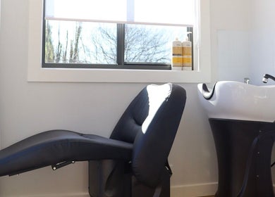 Hair washing station at Smart Hair Studio in Terang, Victoria, AU offers comfort and relaxation.