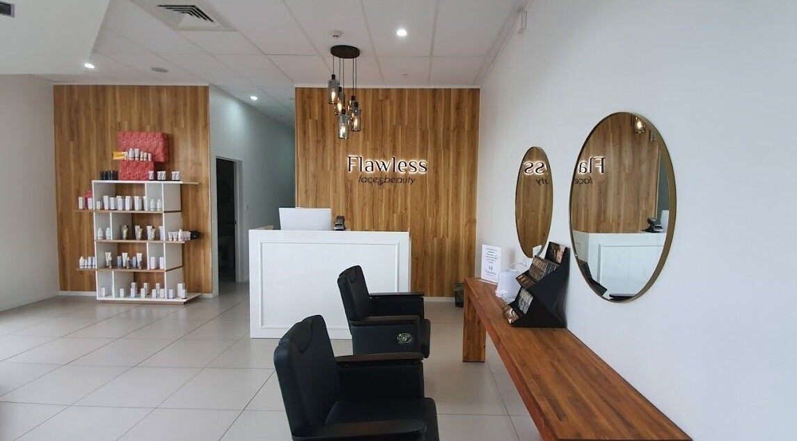 Modern reception at Flawless Face and Beauty Christchurch - South City, Christchurch, Canterbury, NZ.