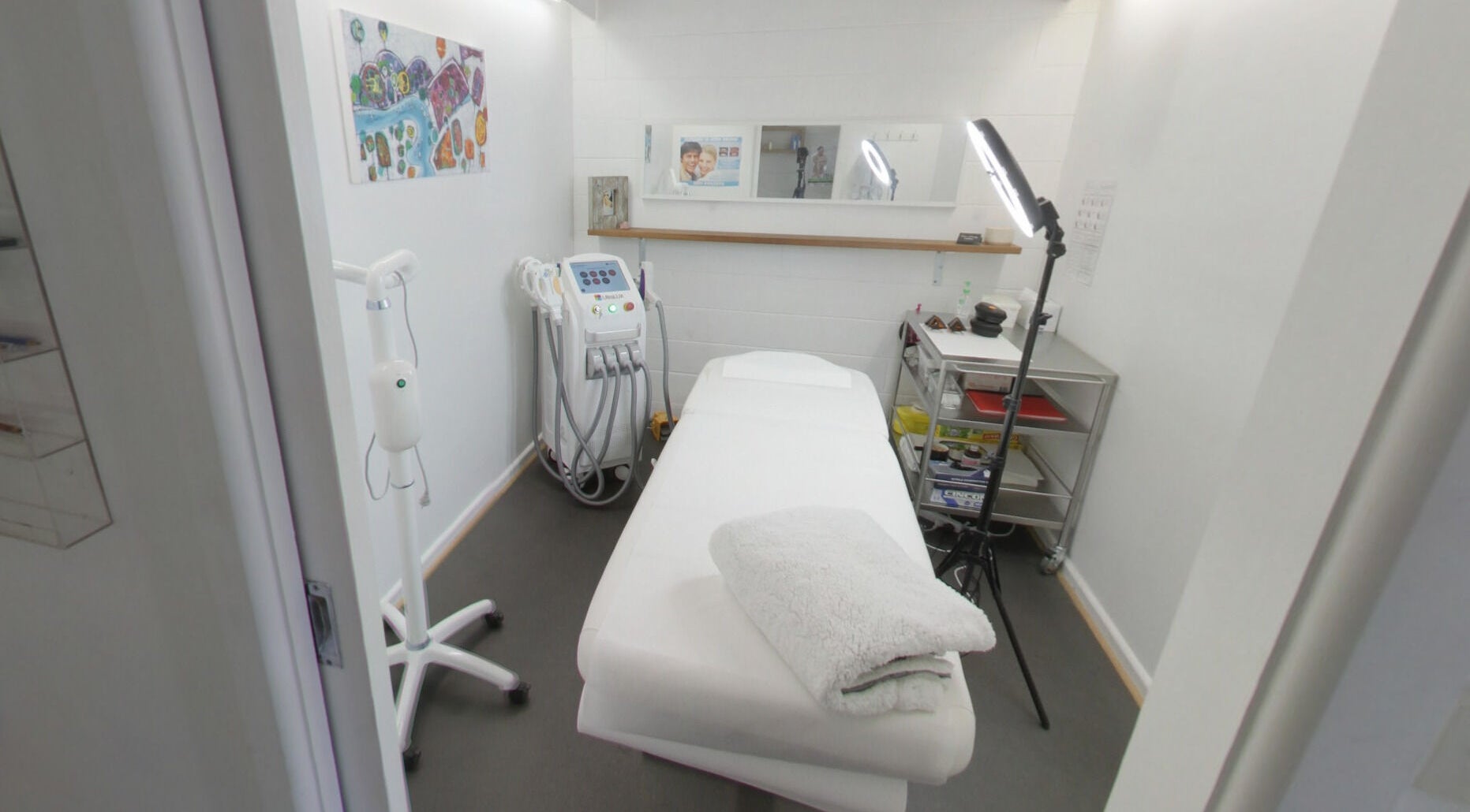 Treatment room at Venus Artistry Brow and Lash Studio, Sydney, New South Wales, AU, equipped for beauty services.