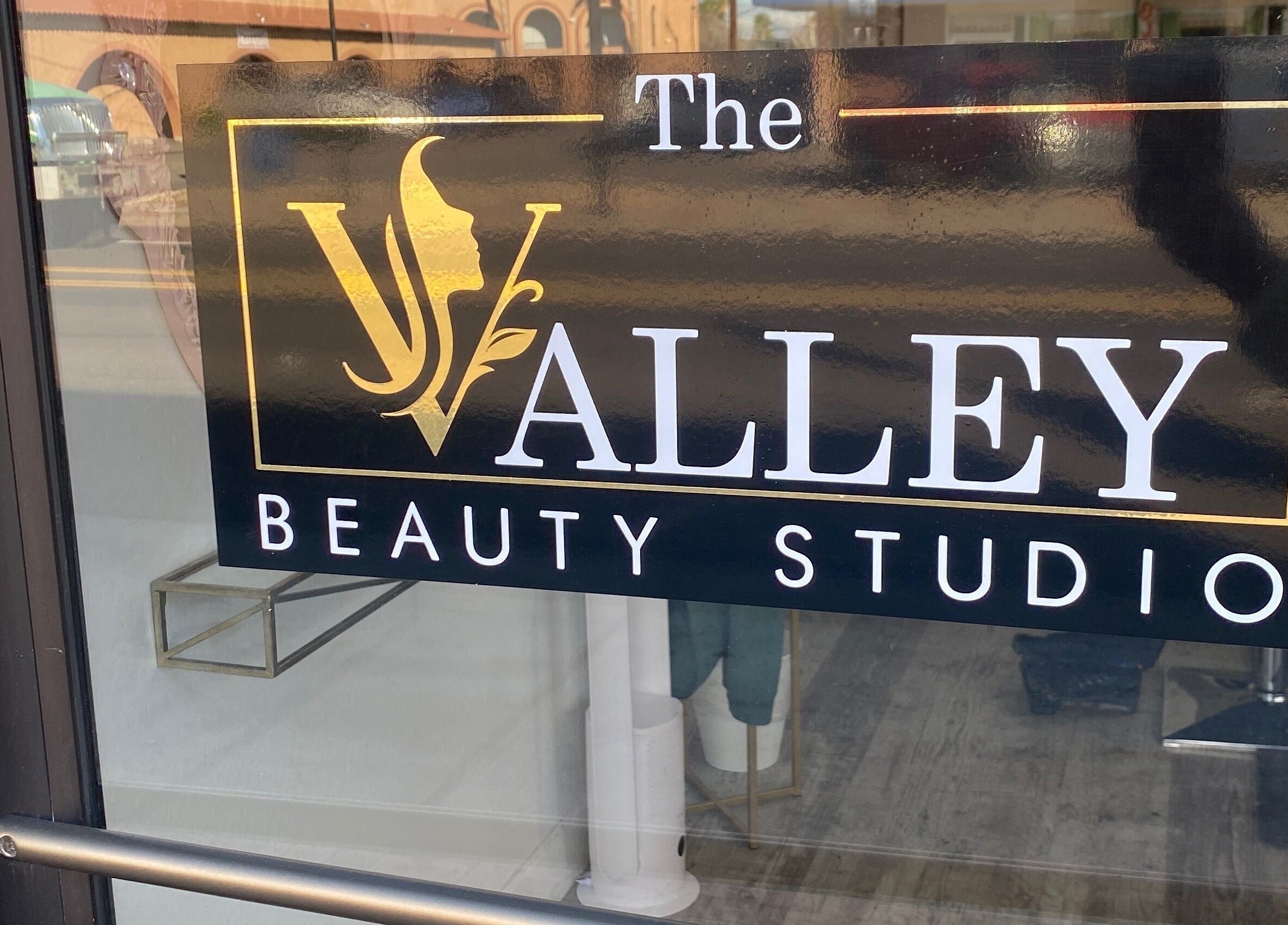 KV Skin Studio entrance sign, Glendale, Arizona, US.